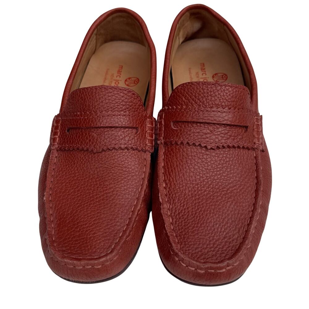 Marc Joseph New York Red Leather Penny Loafers Men’s Size 10 Made in Brazil